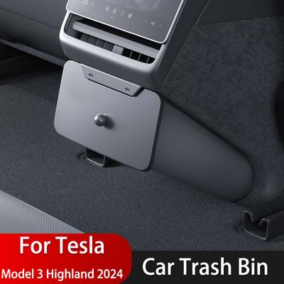 For Tesla Model 3 Highland 2024 Car Trash Bin Rear Seat Storage Box Can Garbage Bin for Tesla Model 3 Highland 2024 Accessories