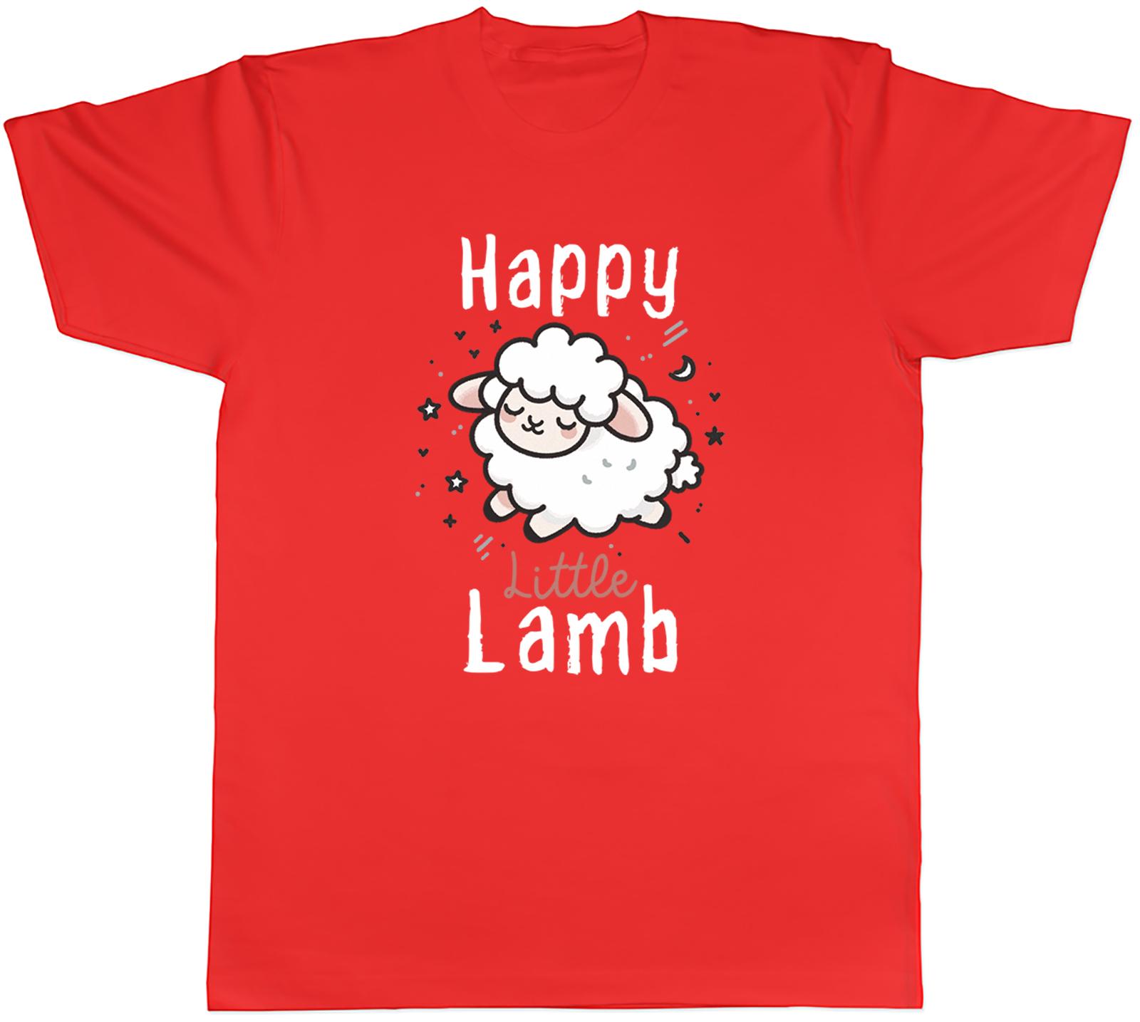 Happy Little Lamb Cute Sheep Unisexs TShirt Tee Gift Top S