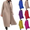Women's Long Sleeve Solid Color Lapel Coat