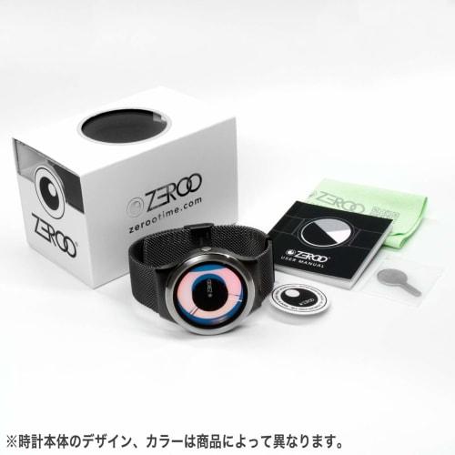 ZERO ZEROO Quarter Moon Quartz Design Watch for Men and Women, W08031B03SM03, Authentic