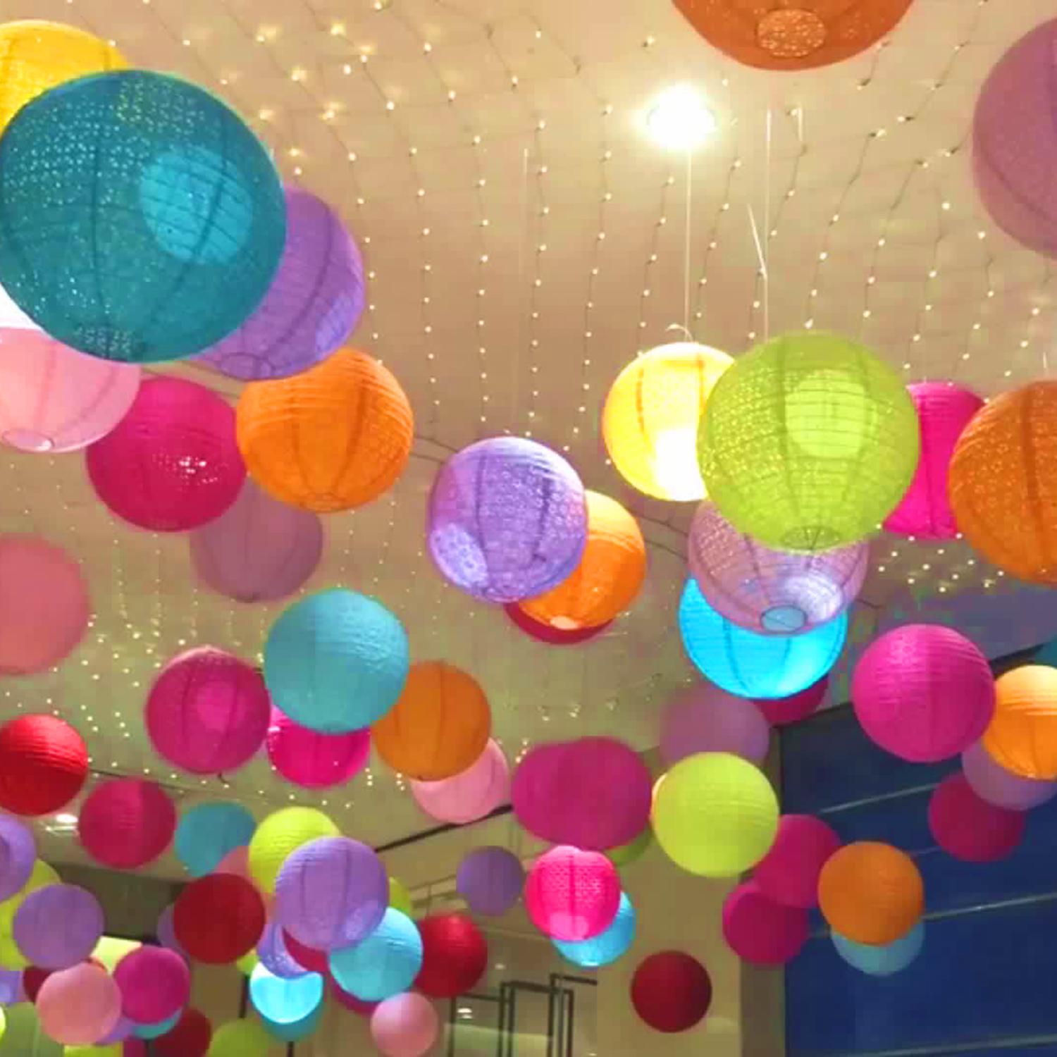 Zillary Lanterne Di Carta, 12 Pezzi, Rosa Rossa, Rosa, Bianco, Viola Chiaro, 4 Dimensioni (15, 20, 25, 30 Cm), Per Feste E Celebrazioni