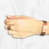made in electromagnetic hypersensitivity adjustable one size fits all Bangle, hand-hammered, copper, unisex, gold, simple, stylish, India, prevention,
