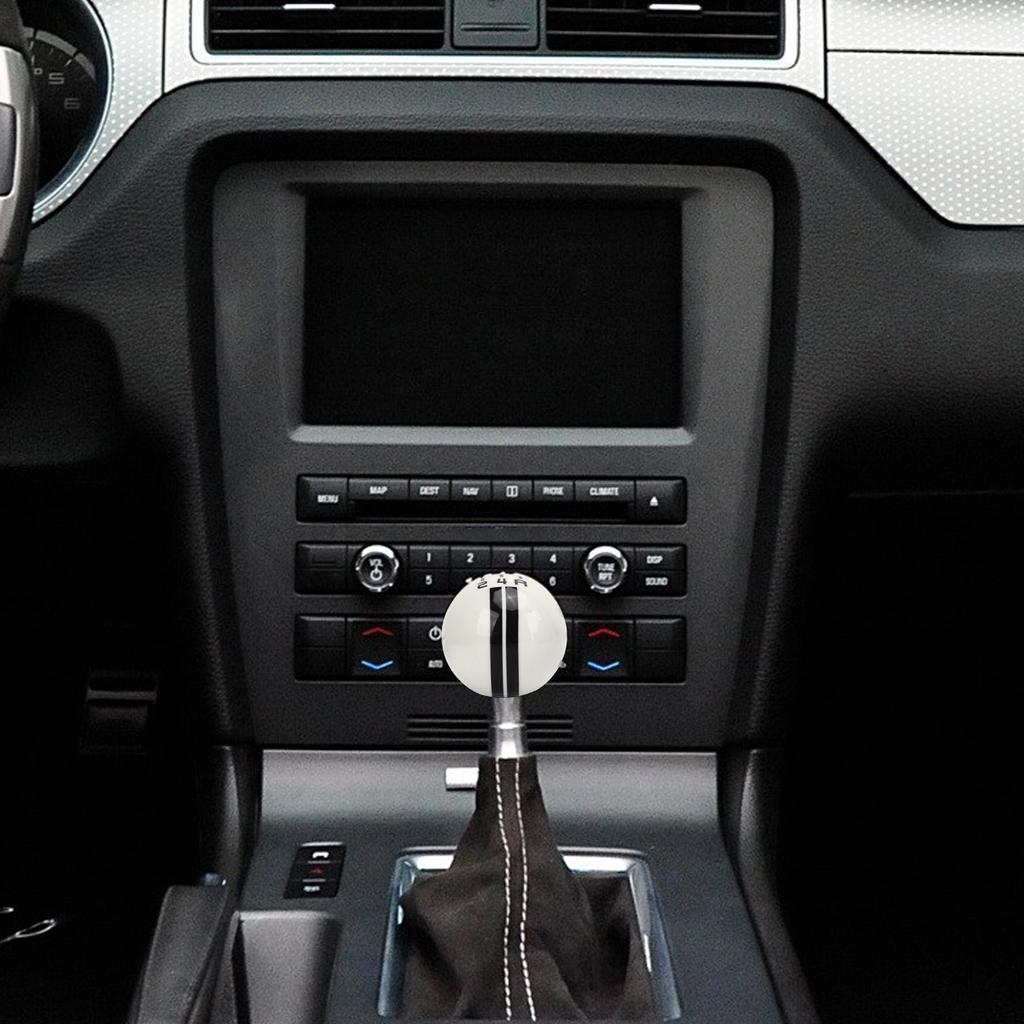 5 Speed Gear Shift Knob Manual Transmission Shifter Lever Stick Head Knob Replacement for Ford Mustang 1967 To 2018 White Black