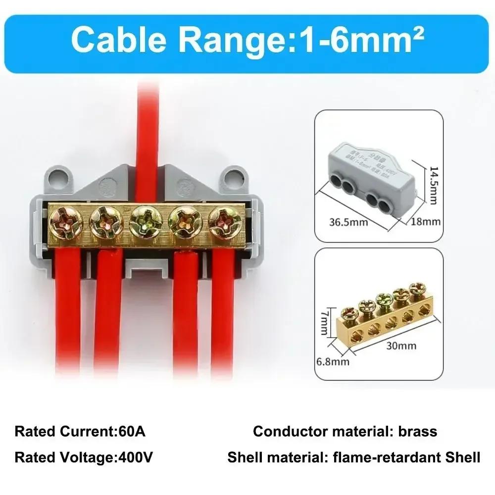 

Compact Splice Electrical Connectors High Power High Power Splitter Conductor Brass Wire Connector Fast Connector Electrical 1pc