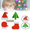 Tree 4pcs Christmas Hat Sock Glove Sensory Activity Board Silica Gel Puzzle Toy