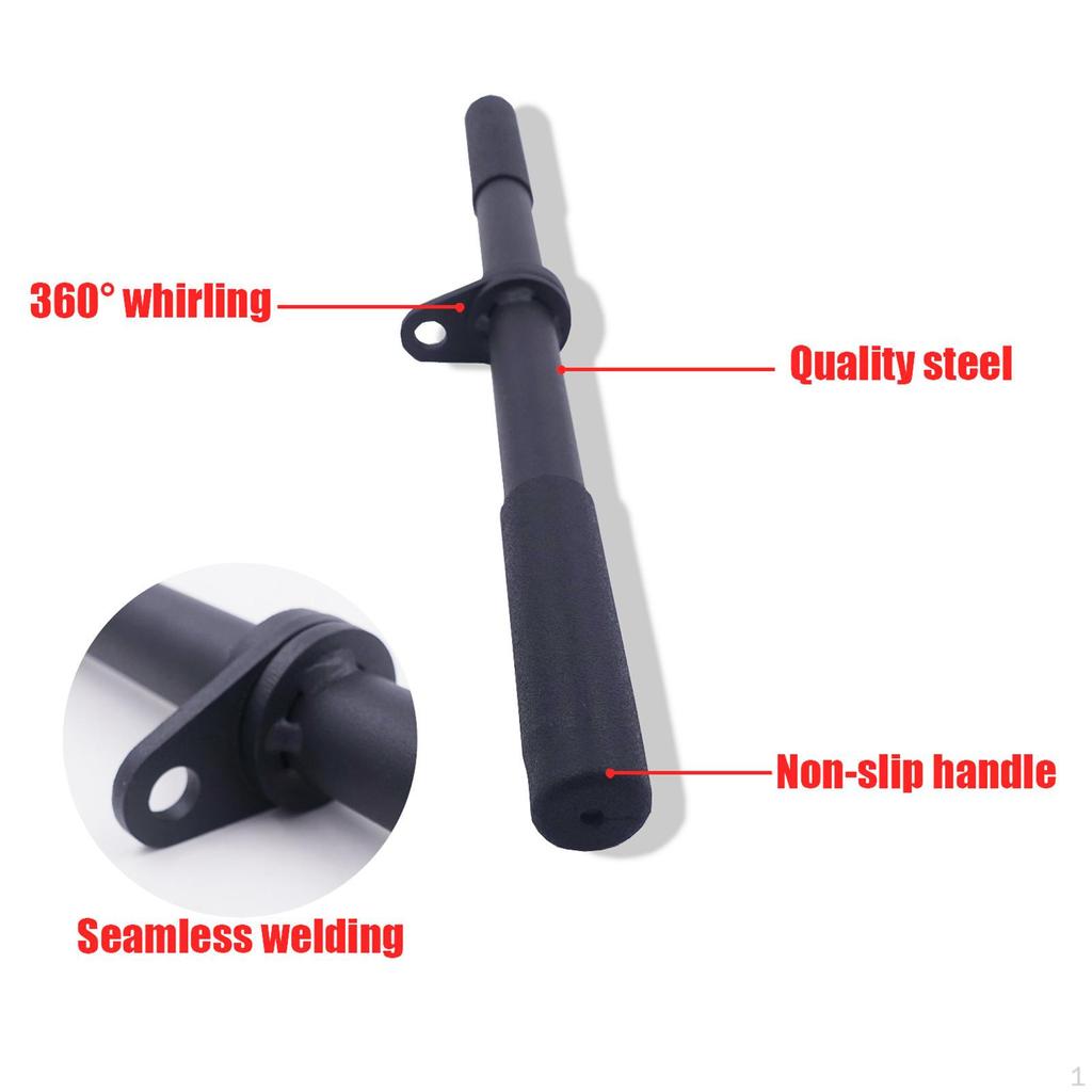 Press Down Pull Bar DIY Straight Fitness Rod with Rubber Handle, for home and gym Exercise