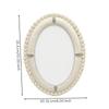 Oval Pearlized Silver Photo Frame with Jeweled Accents Elegant Metal Picture