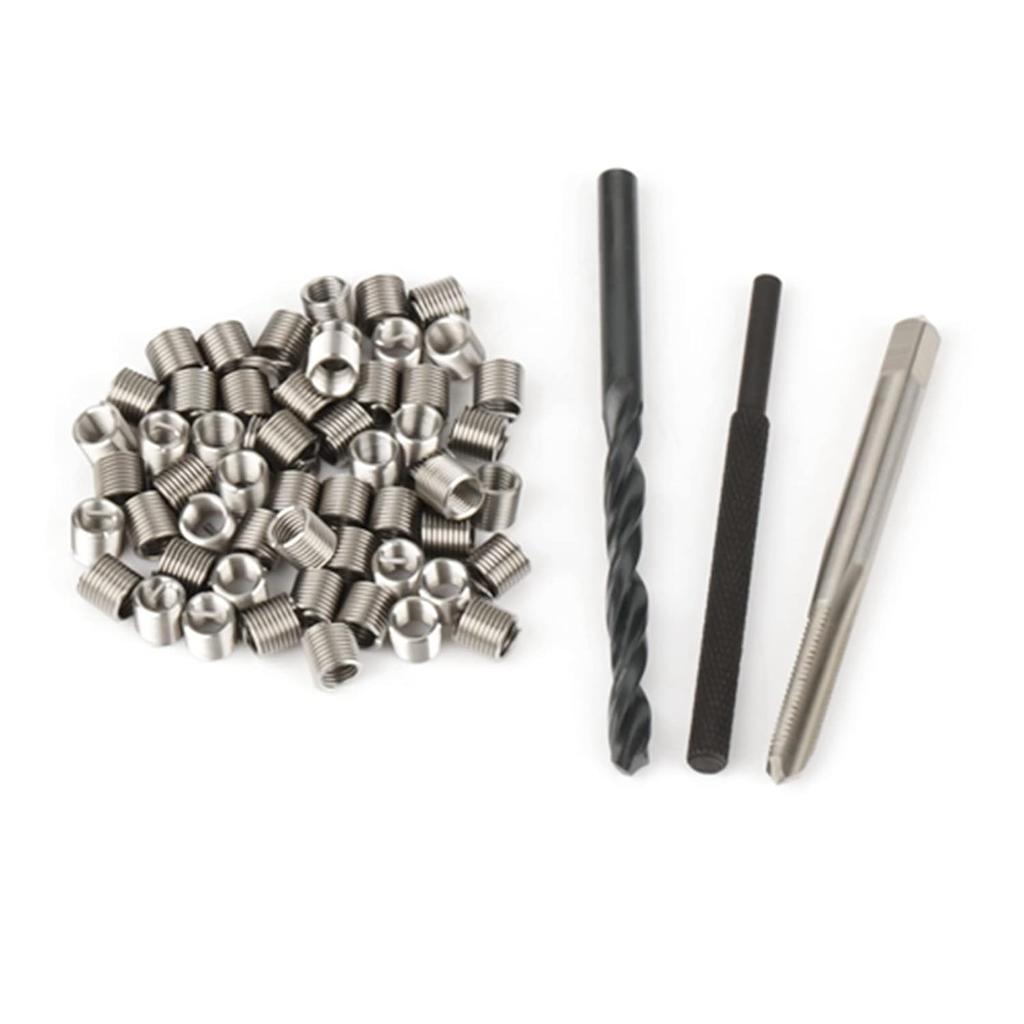 10-32 helicoil kit, Stainless Steel HELICAL Screw Thread Inserts M5 x 2D for Improved Connection Strength and WEAR 50PCS