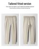 Men's Breathable Lyocell Linen Summer Trousers - Casual, Comfortable, Elastic Waist, Straight Leg, Solid Color.