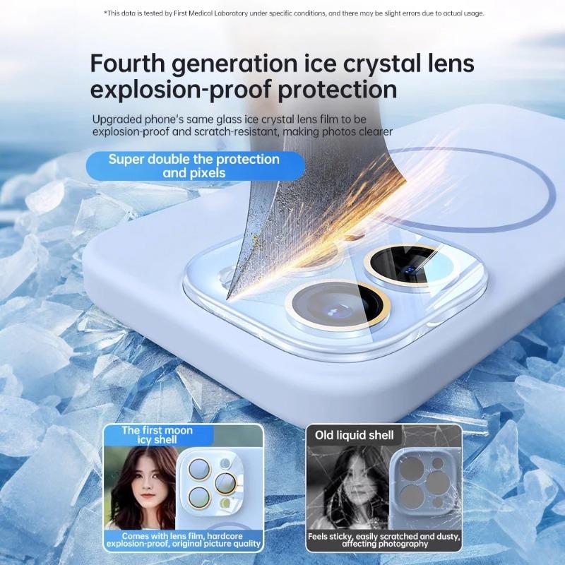 DIVI Magnetic Liquid Silicone Phone Case Camera Lens Protector For iPhone 17 16 15 14 13 17Pro Max Magsafe Wireless Charge Cover