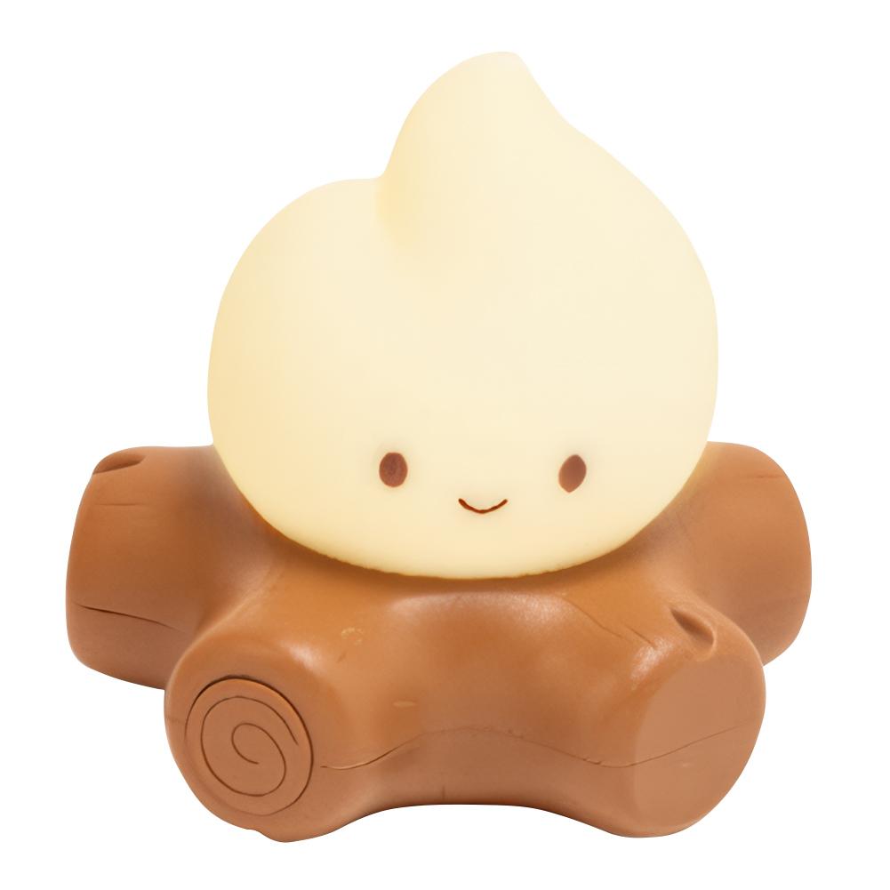 

LED Small Fire Pile Table Light Warm Light Dimmable Mood Light Cute Fire Pile Atmosphere Lamp for Desk Bedroom Bar Decoration жовтий