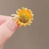 Rhinestones Honeybee Pollinating Flower Brooch Alloy Fashion Jewelry Wedding Party Clothing Accessories for Women