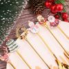 20 STK Kaffe Dessertskje Elg Julenissen Juletre Snømannskje Jul Kjøkkendekorasjon Fruktgaffel røreskje