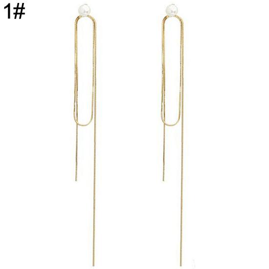 

Женские длинные серьги-капли с искусственным жемчугом и кисточками со стразами, массивные ювелирные изделия 1#