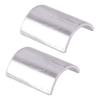 1 Pair 7/8" To 1" Motorcycle Handlebar Clamp Conversion Risers Shims Reducer Spacers Aluminum Alloy Silver Universal