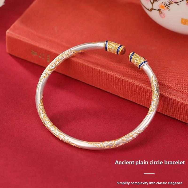 Female New Chinese Tang Grass Pattern Bracelet