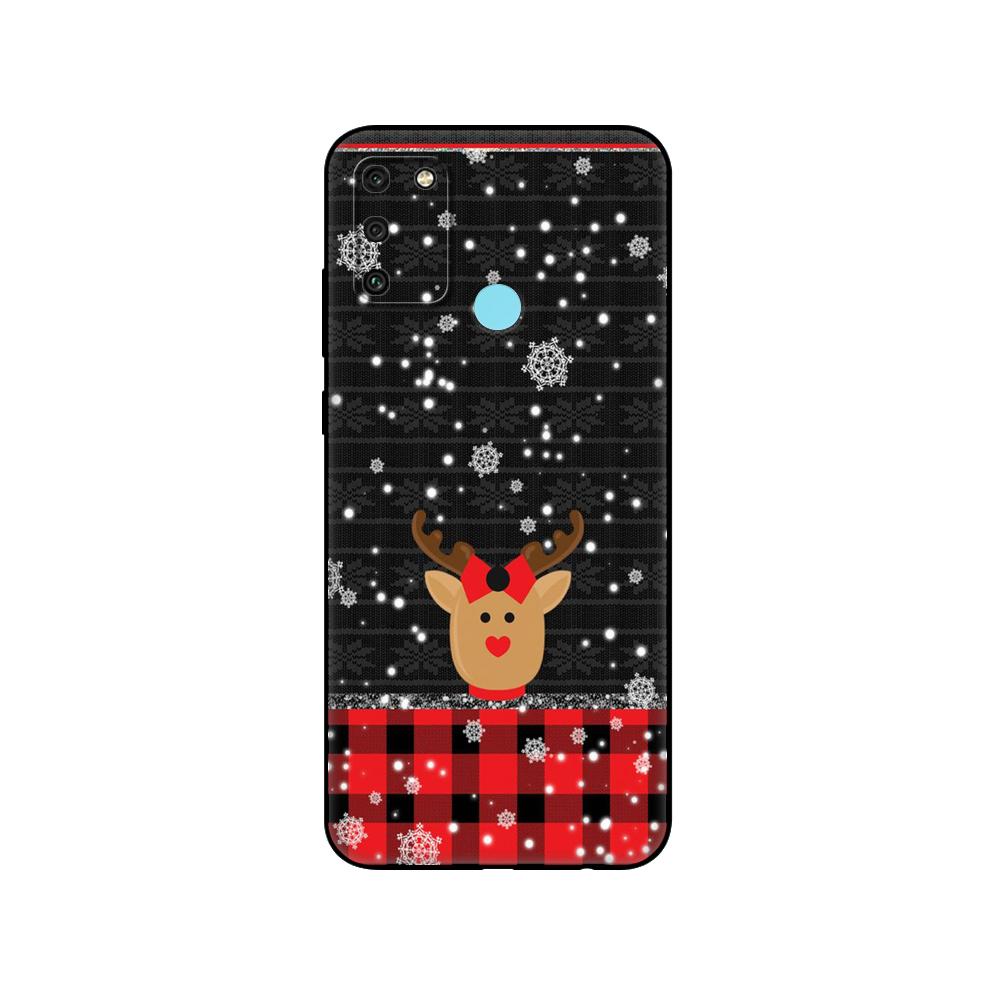 Schwarze TPU-Hülle für Huawei Honor 8a Prime 8s Prime 9 Lite honor 9A 9C 9X Premium 9x Pro 9S Frohe Weihnachten Schneemann Neujahr