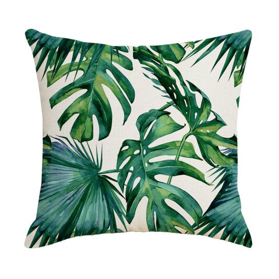 Federa Cuscino con Stampa Floreale, Copricuscino Traspirante per Tutte le Stagioni, Federa Cuscino con Design Botanico Nordico Tropicale, Morbida Custodia Decorativa per Cuscino per Divano Letto Sedia