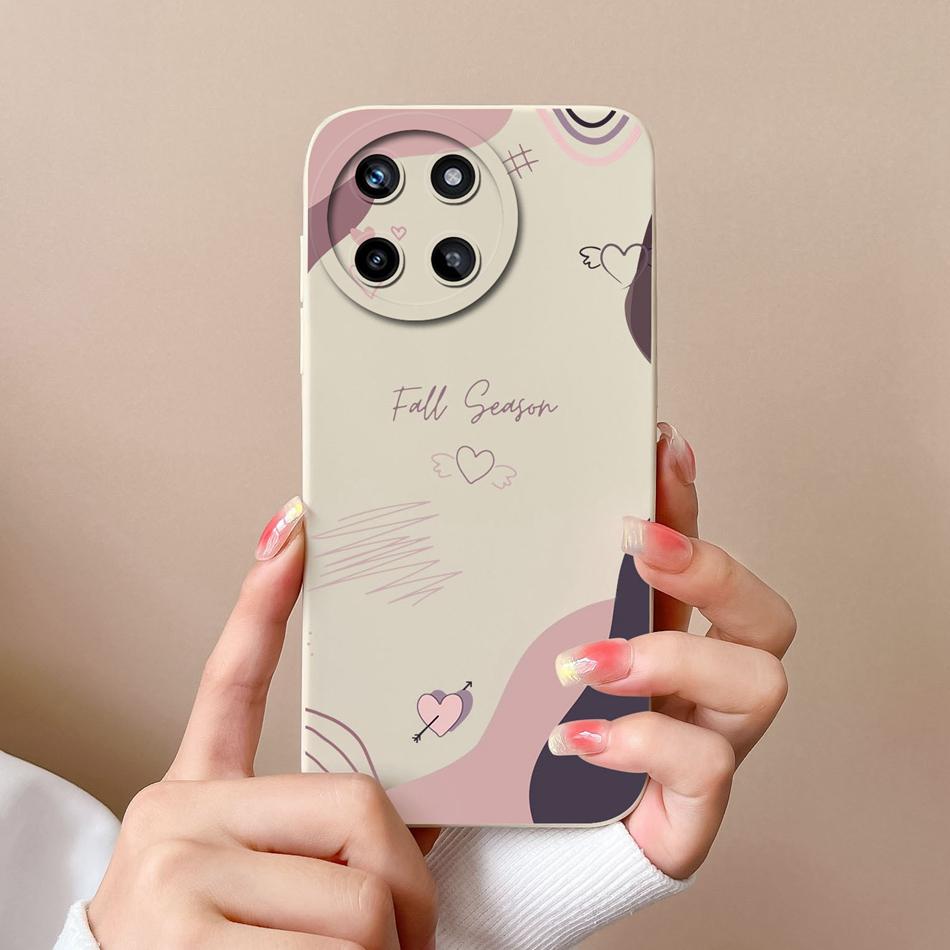 For OPPO Realme 11 4G Phone Cases Fashion Shell Soft Liquid Silicone Camera Protection Back Cover For Realme11 Anti Choc Funda