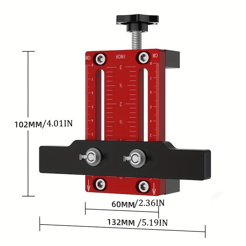 Aluminum Cabinet Door Positioning Jig, Precision Measurement Drilling Tool, Manual Tool Kit for Home Renovation, Metal & Aluminum Material