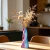 Modern 3D Printed Vase, Decorative Spiral Vase, Irregular Shape Flower Vase for Living Room, Shelf, Wedding & Dining Table Centerpiece