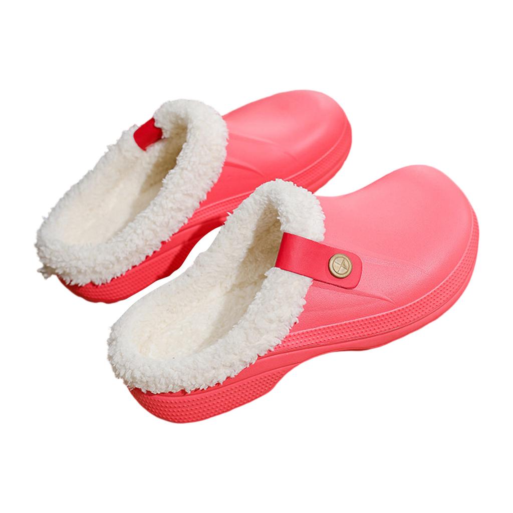 Damskie Kapcie Zimowe Damskie Kapcie z Antypoślizgową Twardą Podeszwą i Ciepłym Futerkiem Wełnianym Komfortowe Wewnętrzne