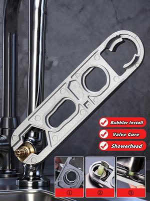 Multifunction Faucet Wrench Professional Heavy Duty Spanner,Kitchen Sink Aerator Removal Tool Showerhead Disassembly Maintenance
