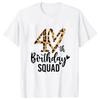 Women TShirt Th Birthday Crew Tshirt Friends Birthday Party Top Hello Leopard Graphic Print Shirt Aesthetic Streetwear Tee