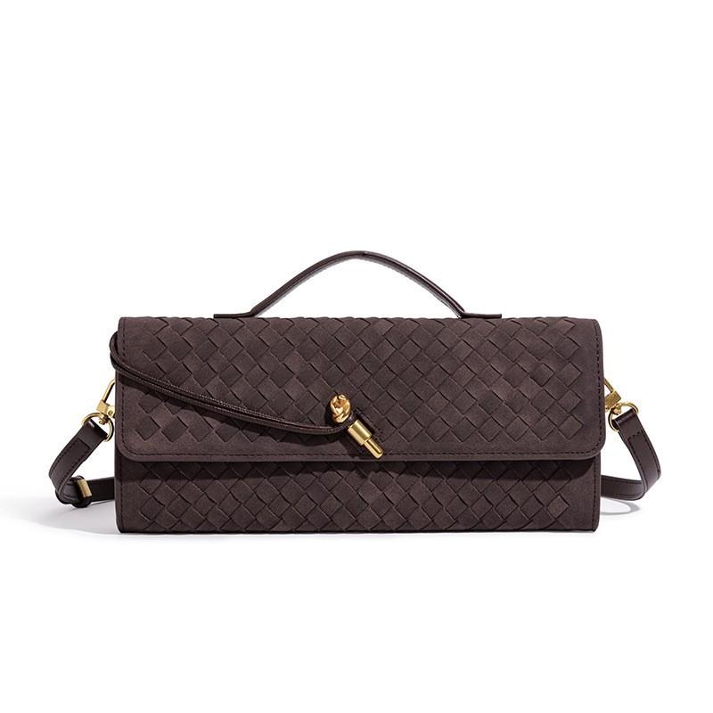 Hot Selling and Popular European and American Retro Fashion Frosted Pure Handmade Woven Handbag, Single Shoulder Diagonal Cross Women's Bag
