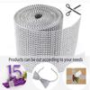 1 Yard 24 Rows Plastic Electroplated 4mm Hollow Mesh Ribbon Sparkling Curtains, Crafts, Christmas, Weddings, Party Decorations