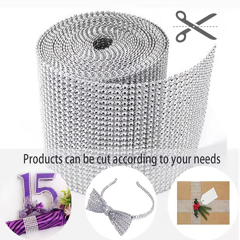 1 Yard 24 Rows Plastic Electroplated 4mm Hollow Mesh Ribbon Sparkling Curtains, Crafts, Christmas, Weddings, Party Decorations