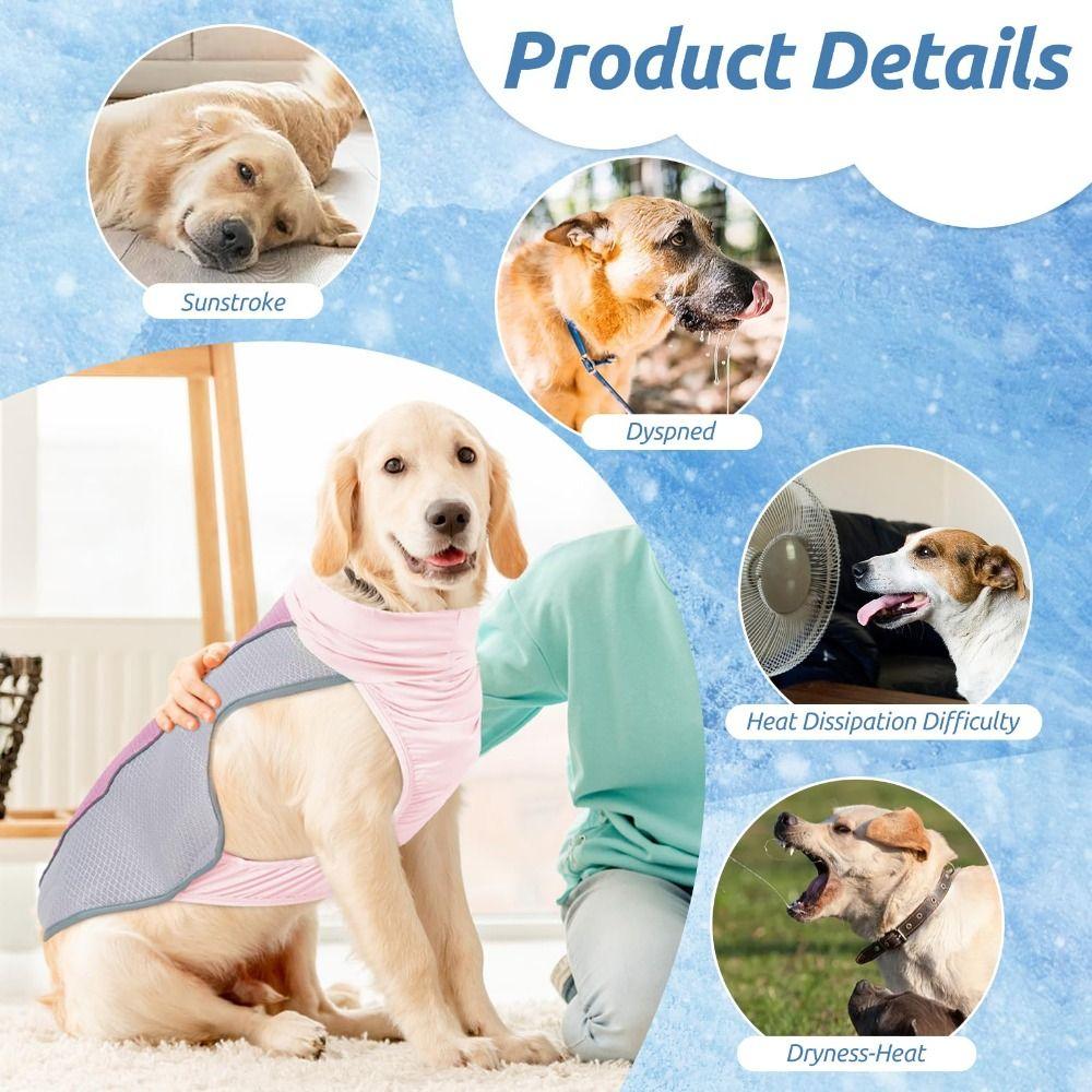 Adjustable Dog Cooling Vest Lightweight Puppy Clothes High Quality Pet Cooler Suit  Summer