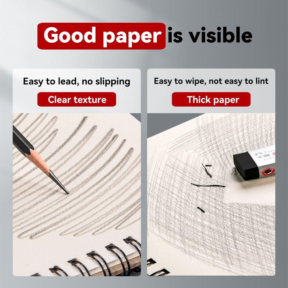 Spiral Bound 8K 16K Coil Sketchbook A4 A5 A6 Artist Sketch Pad Thick Drawing Paper  Sketch