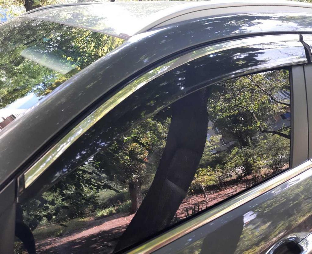 

Вітровики з хромом (4 шт, Sunplex Chrome) для Hyundai Tucson TL 2016-2021 рр.