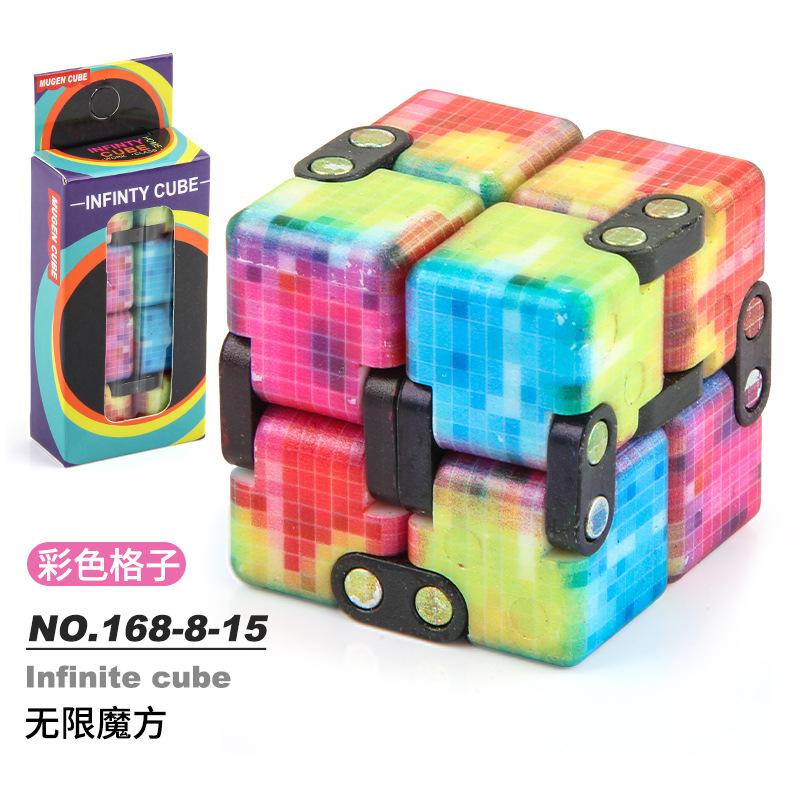 New Strange Decompression Toy Uv Printing Infinite Rubik'S Cube, Decompression Folding Variety Rubik'S Cube Fingertip Rubik'S Cube