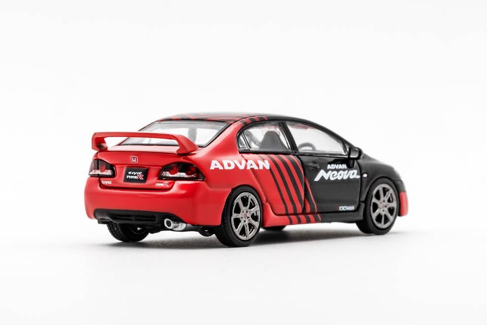 DIECASTTEAM Honda Civic FD2 ADVAN Completed Product 1/64 Type-R