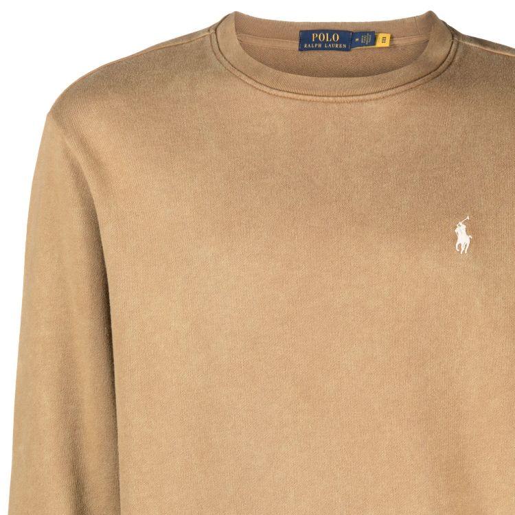 Polo Ralph Lauren FW23 Pony Embroidered Pullover Casual Sweater Men Sweater Khaki 710916689-004