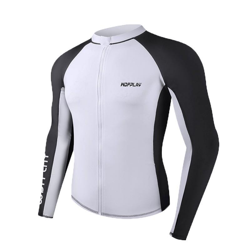 Mens UV Protection Rash Guard Set Long Sleeve Surfing Wetsuit Snorkeling Diving Outdoor Water Sports