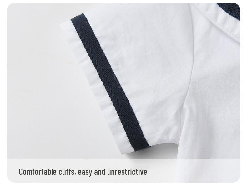 Summer Short Sleeve Sailor Navy Uniform Boys Two-Piece Set