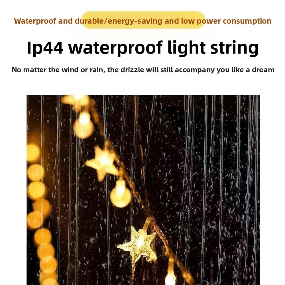Multicolor Christmas Lights Lamp String 80LED Warm Color Xmas Tree Lights Stars/Snowflakes USB String LED String Light Festival