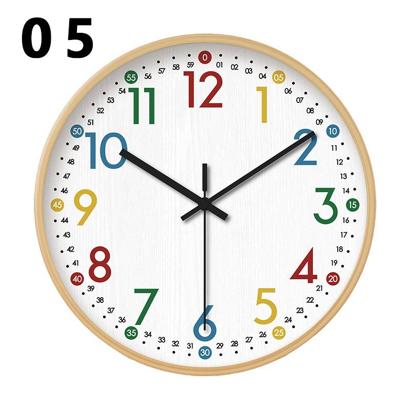 European Wooden Silent Wall Clock Living Room Simple Decoration Pointer Clock, Japanese Style Retro Wood Quartz Clock 20/30/35cm
