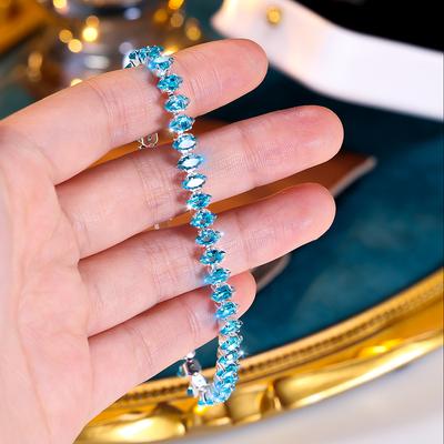 Glänzendes dünnes Tennisarmband aus Zirkonia, luxuriöses, exquisites Handarmband, Schmuckdekoration für den täglichen Gebrauch
