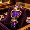 Colorful Diamond Women's Bracelet Watch: Irregular Design, Light Luxury, Perfect for Daily Commute