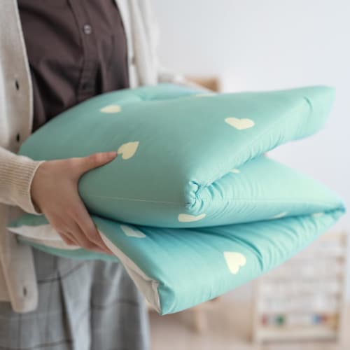 Nishikawa Nap Mat, Washable, Nap Mat, Kindergarten, Nursery School, Nap Mat, Heart Pattern, Simple, 56409 Green 500
