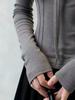 Women's Chic Lace-Up V-Neck Long-Sleeve Slim Fit Fleece Top