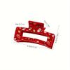 1/4pcs Christmas Theme Hair Clips, Snowman Santa Reindeer Print Fashion Jaw Clip for Party Prom Women, Christmas Claw Clip