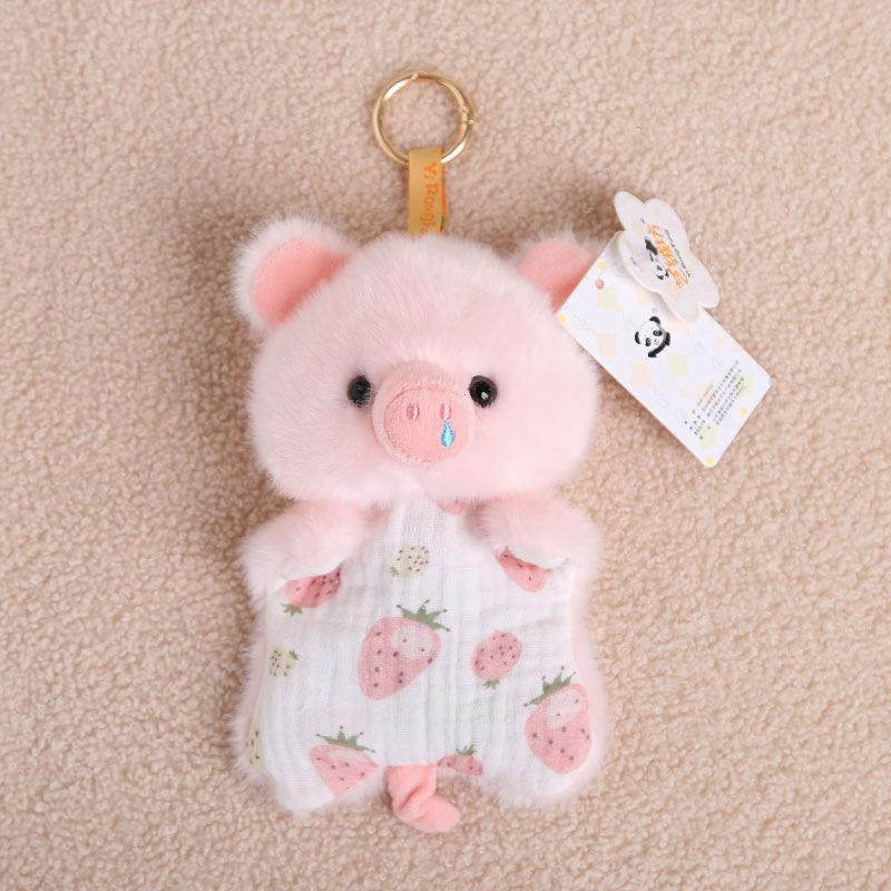 Polyester Cloth Velvet Bean Bag Park Animal Plush Toy Pendant Cute Cartoon Doll Keychain Children's Gift 14+