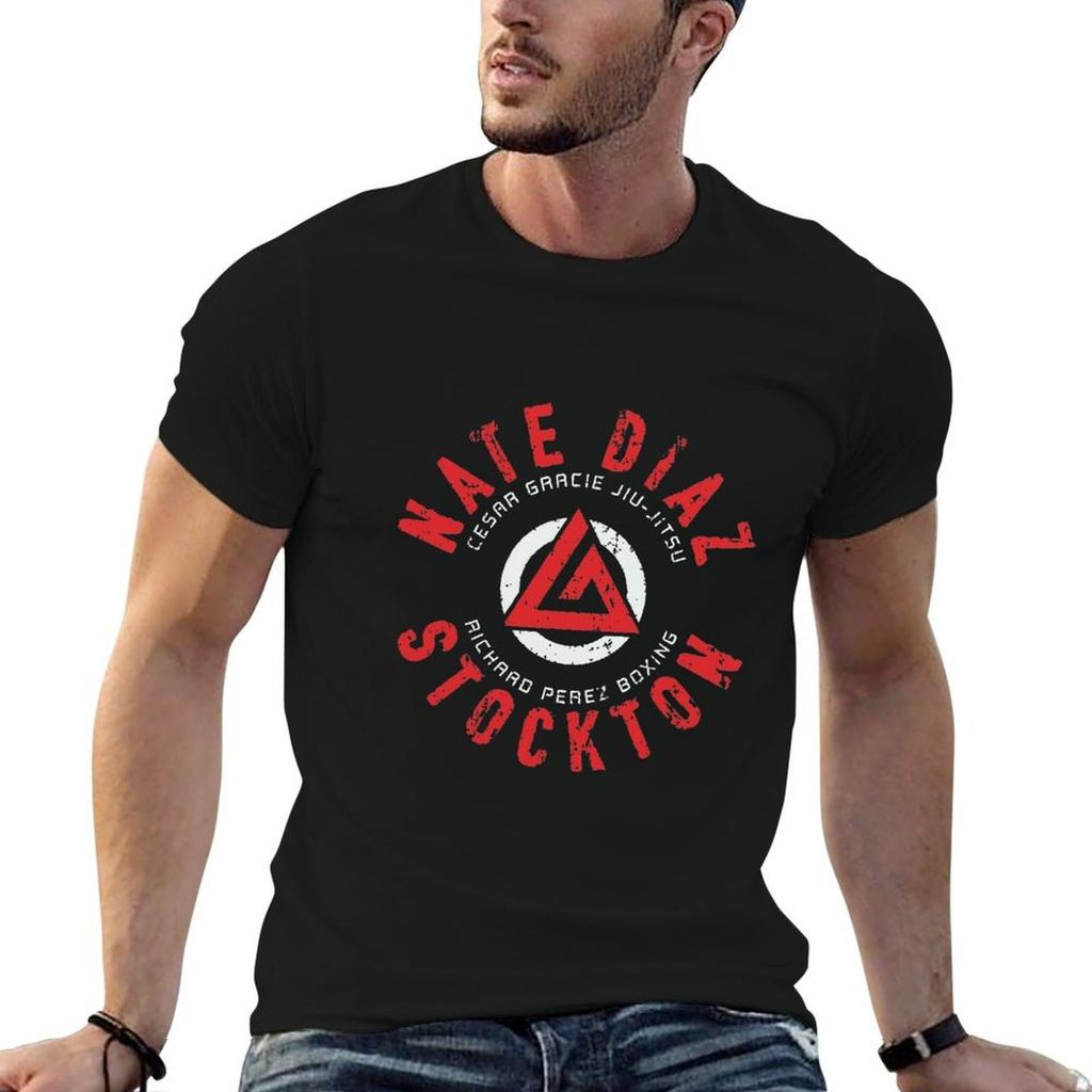 Black Nate Diaz T Shirt Cesaa Gaacie Jiu Jitsu Stockton Vintage 100% Cotton Black