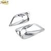 Pair Chrome For Jeep Cherokee + Front Fog Lamp Light Cover Trim Decor