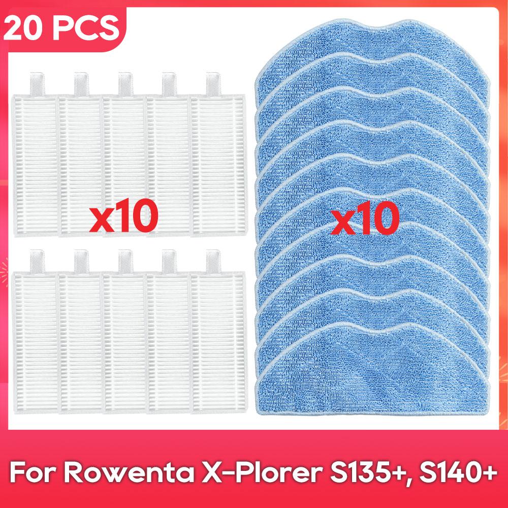 Fit For ( Rowenta X-Plorer S135+, S140+ ) Main Side Brush Hepa Filter Mop Dust Bag Robot Vacuum Cleaner Parts Accessories